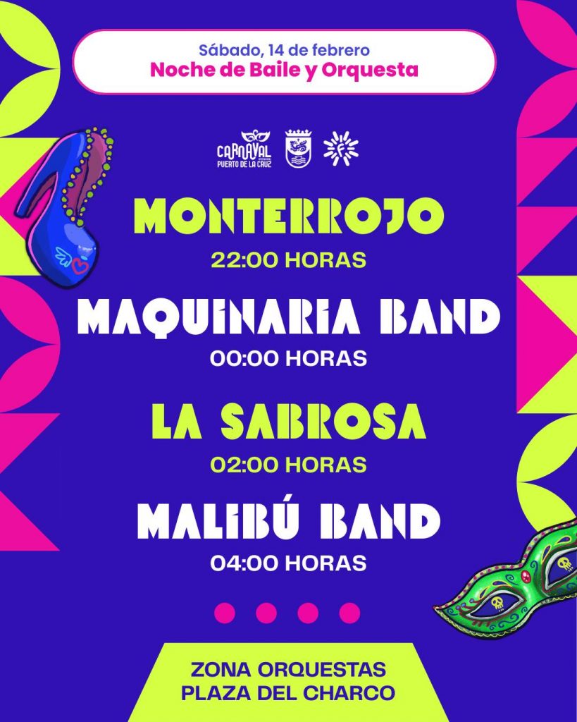 Musica dal Vivo & DJ al CARNIVAL DI PUERTO DE LA CRUZ 2026