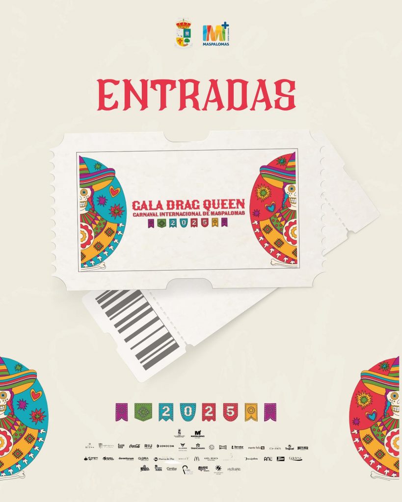 Actuación de Drag Queen en la Gala Maspalomas 2026, tema El Circo, Playa del Inglés.