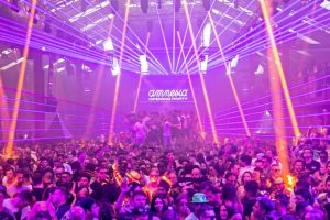 Amnesia 50th anniversary opening party crowd, Terraza room, San Rafael, Ibiza