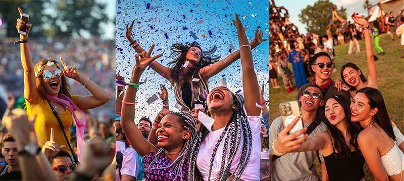 Luftaufnahme des Festivalgeländes Golf Costa Adeje bei Nacht, Teneriffa