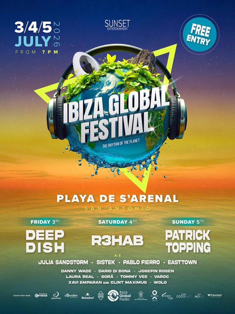 🏖️ Festival Global de Ibiza en S'Arenal — del 3 al 5 de julio (GRATIS)