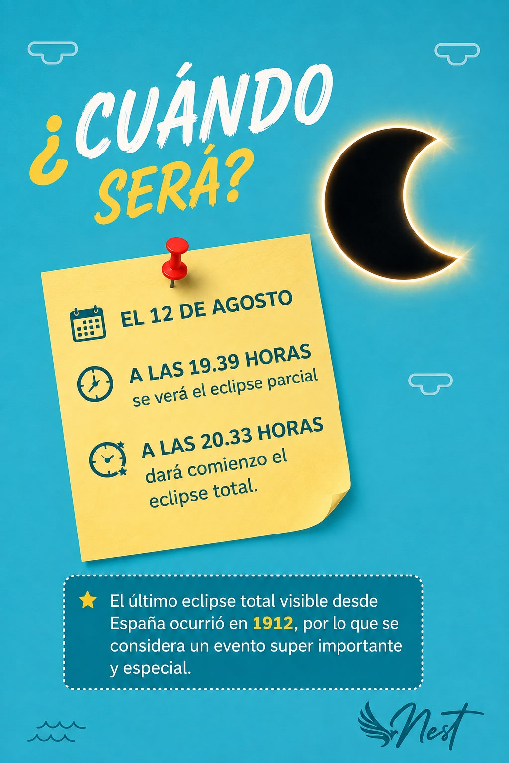 Vive el eclipse en Ibiza el 12 de agosto con Nests Hostels, actividad desde Cisne y Flamingo