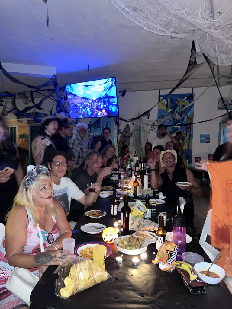 Halloween-themed dinner